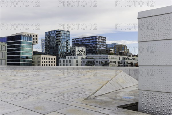 Architecture with modern buildings in Oslo