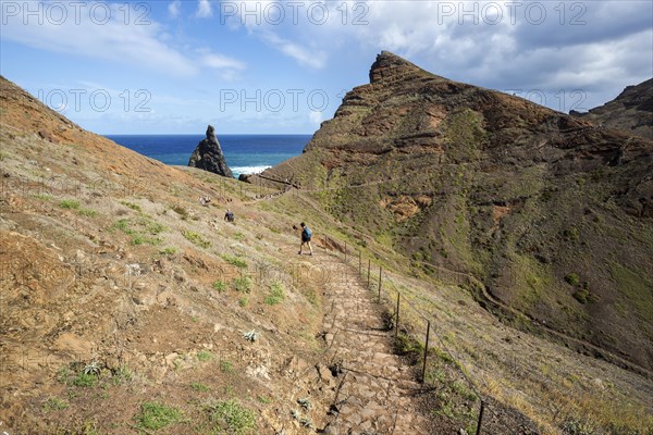 Hiking trail with rock formations