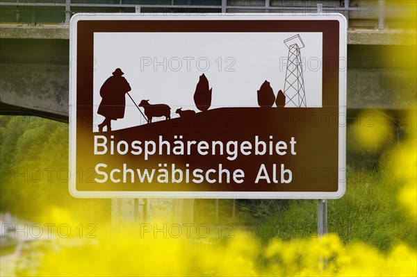 Tourist sign on the A8 motorway