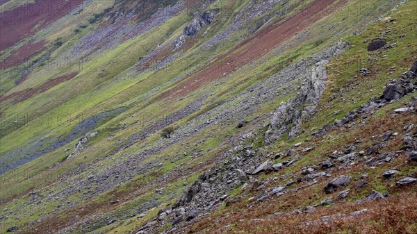 Mountain slopes at Honister Pass