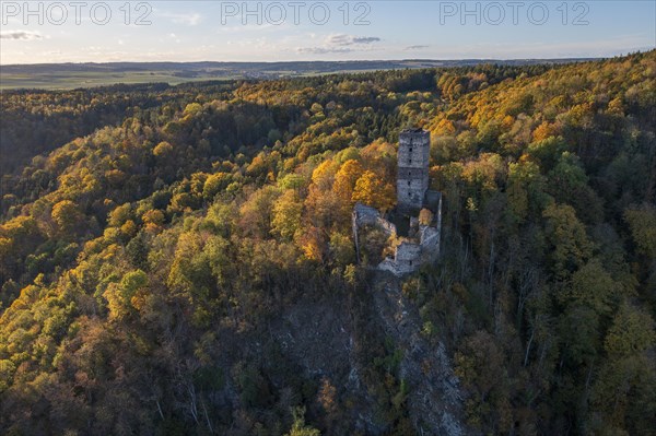 Castle Ruin Schauenstein in autumn