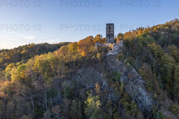 Castle Ruin Schauenstein in autumn