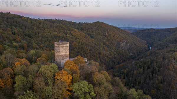 Castle Ruin Schauenstein in autumn