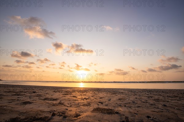 Fantastic sunset at the dream beach of Kuta