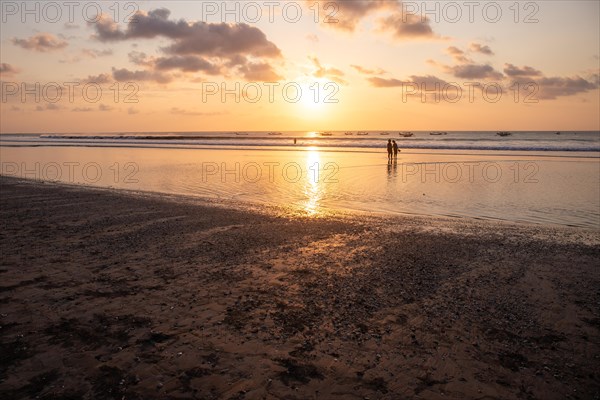 Fantastic sunset at the dream beach of Kuta
