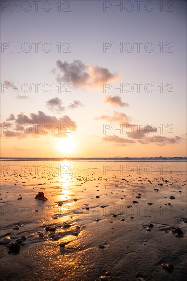 Fantastic sunset at the dream beach of Kuta