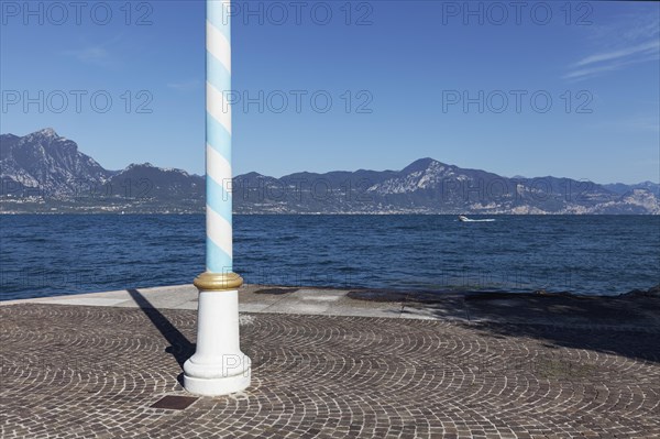 Pier with flagpole