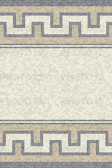 Decorative border pattern with mosaic tile