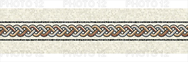 Horizontal border mosaic tiles