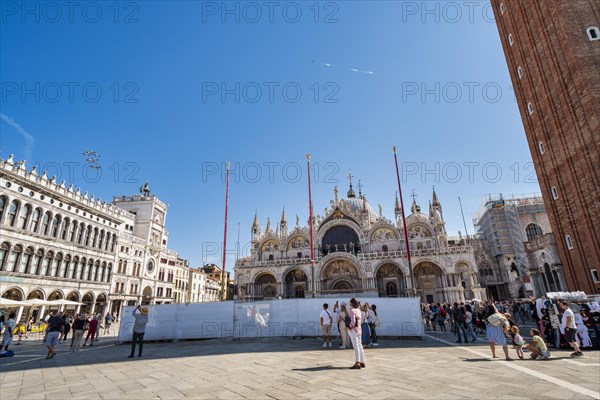 Aerobatic Squadron Frecce Tricolori over St. Mark's Basilica