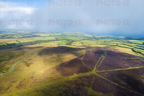 Moorland and Farms from a drone