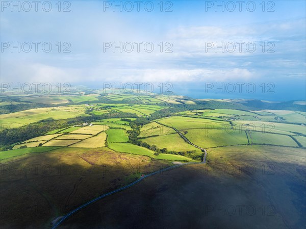 Moorland and Farms from a drone