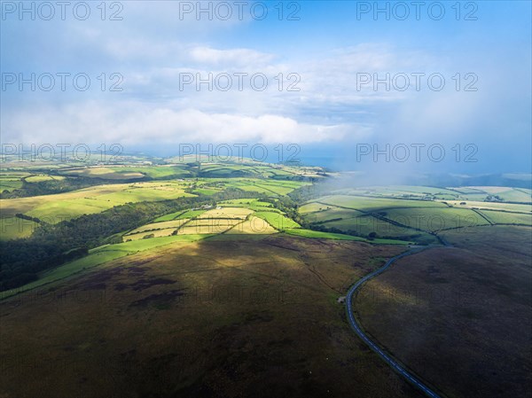 Moorland and Farms from a drone