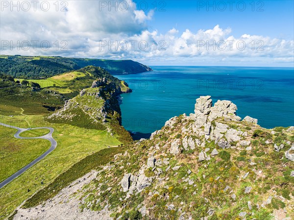 Valley of Rocks from a drone