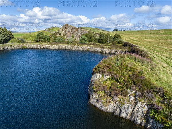 Aerial view of the former Cawfield Quarry