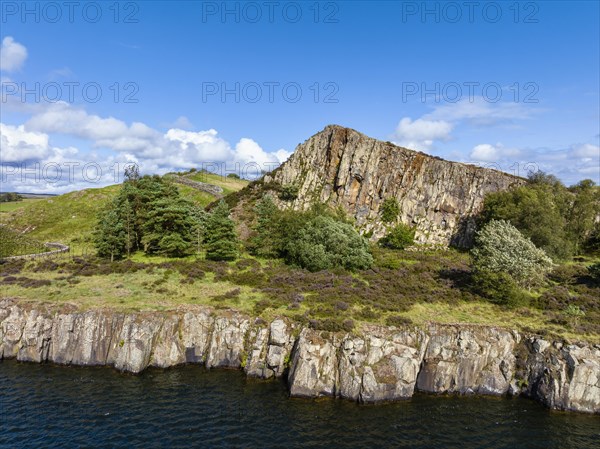 Aerial view of the former Cawfield Quarry