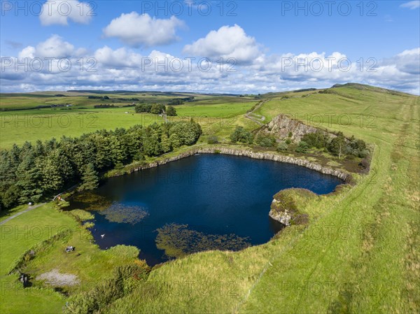 Aerial view of the former Cawfield Quarry