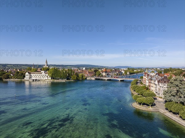 Aerial view of Lake Constance and the Seerhein