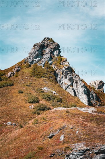 Mountain peak in industrious mountains
