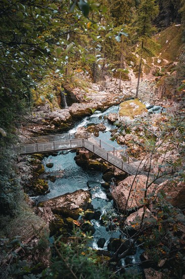 Grid footpath at the waterfall