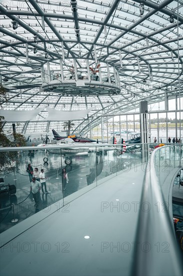 Modern glass architecture in Redbull Hangar7