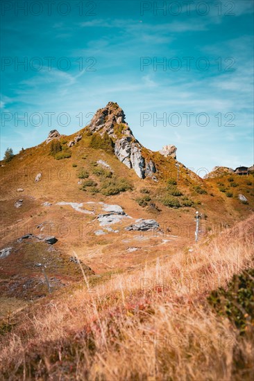 Mountain peak in industrious mountains