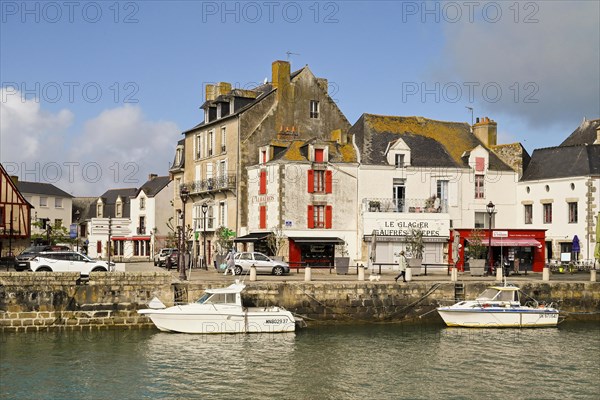 Harbour with boats and shore development