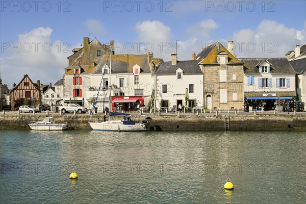 Harbour with boats and shore development