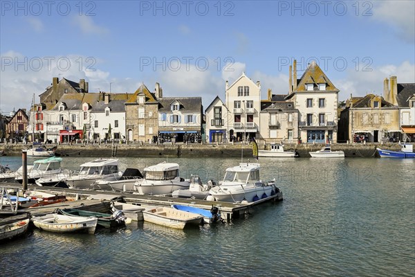 Harbour with boats and shore development