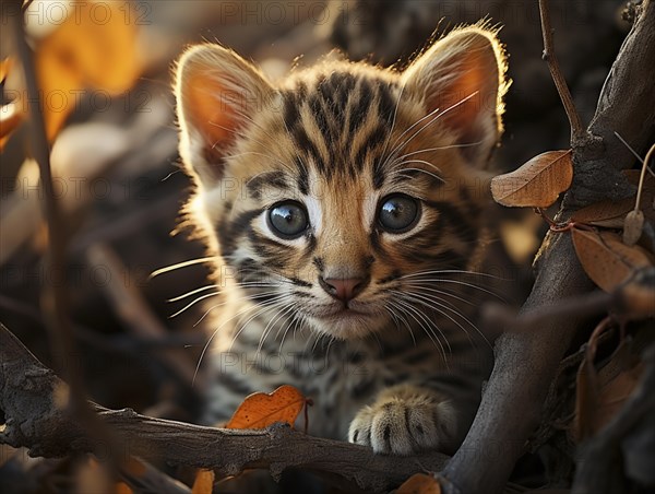 Two leopards puppies