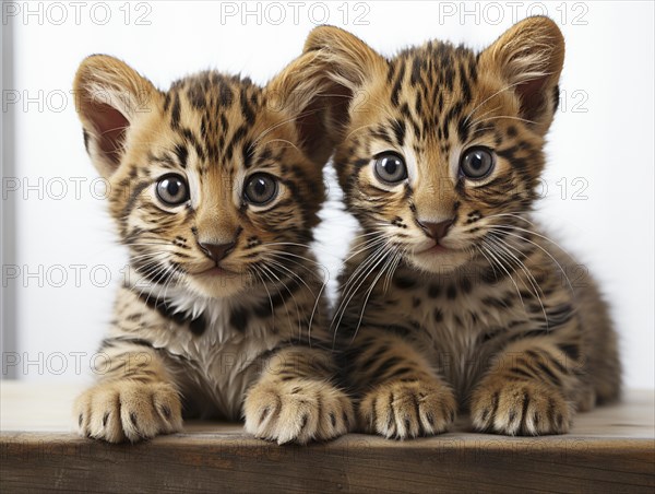 Two leopards puppies