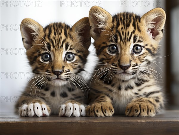 Two leopards puppies