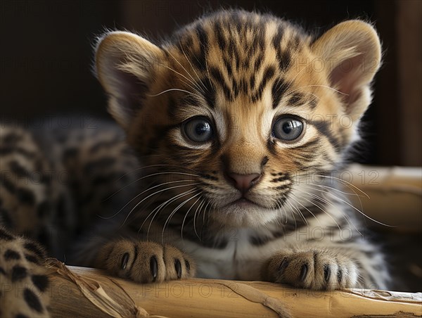 Two leopards puppies