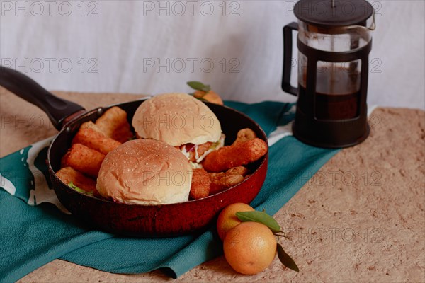 Homemade chicken burger