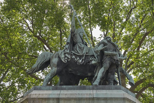 Equestrian statue of Charlemagne and his guards