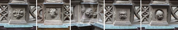 Grotesque on the columns in the Pellerhof