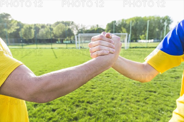 Amateur football teamwork concept