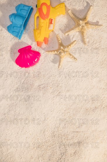Beach toys starfish sand