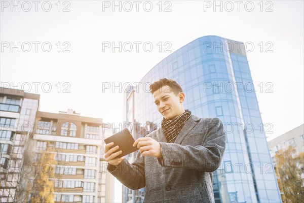 Businessman with tablet