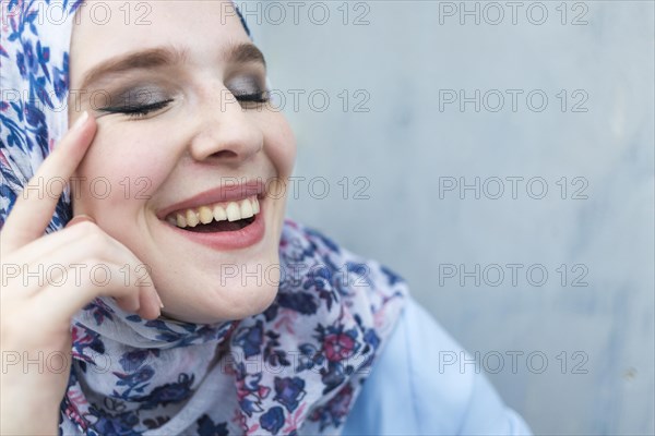 Close up lovely woman with hijab