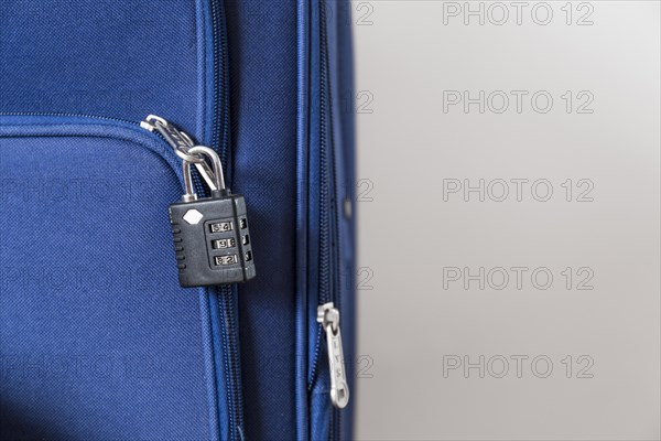 Close up suitcase lock