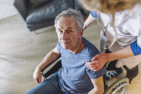 Man wheelchair nursing home