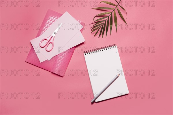 Pink composition notepad papers