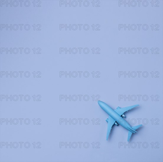 Top view airplane with copy space