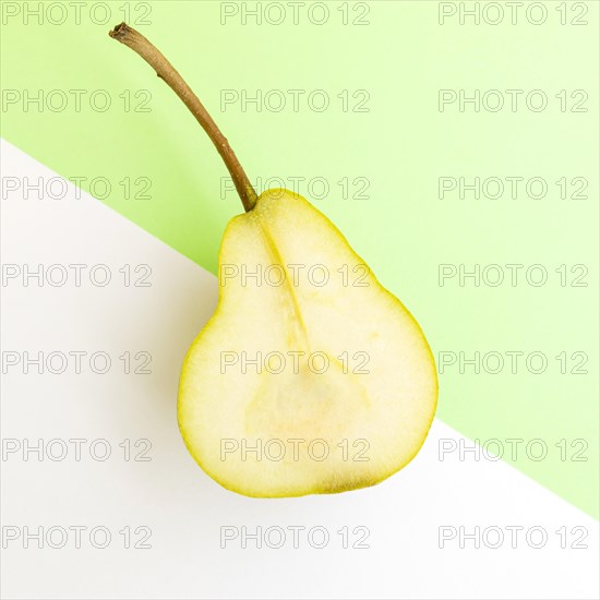 Top view half pear
