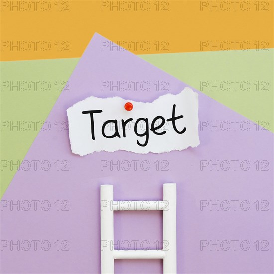 Top view target paper with ladder