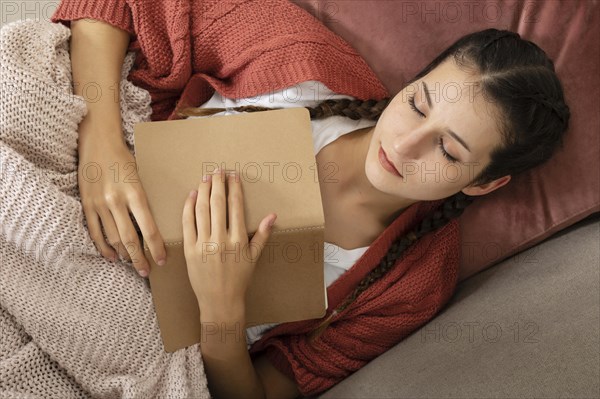 Woman home reading