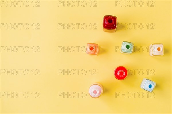 Bottles with nail polish