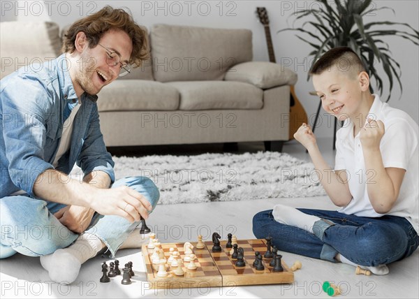 Child winning game chess