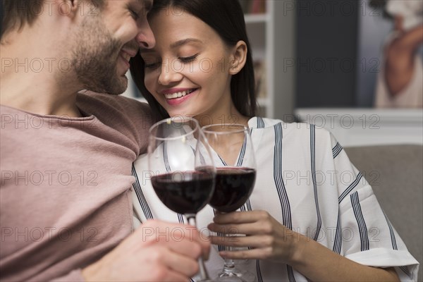 Couple having tenderness moment